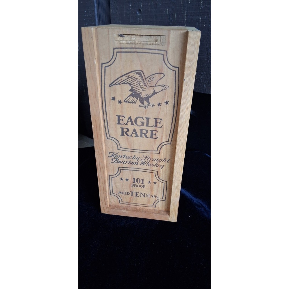 Eagle Rare 101 Proof Kentucky Bourbon Wooden Box Filled With Vintage Matchbooks